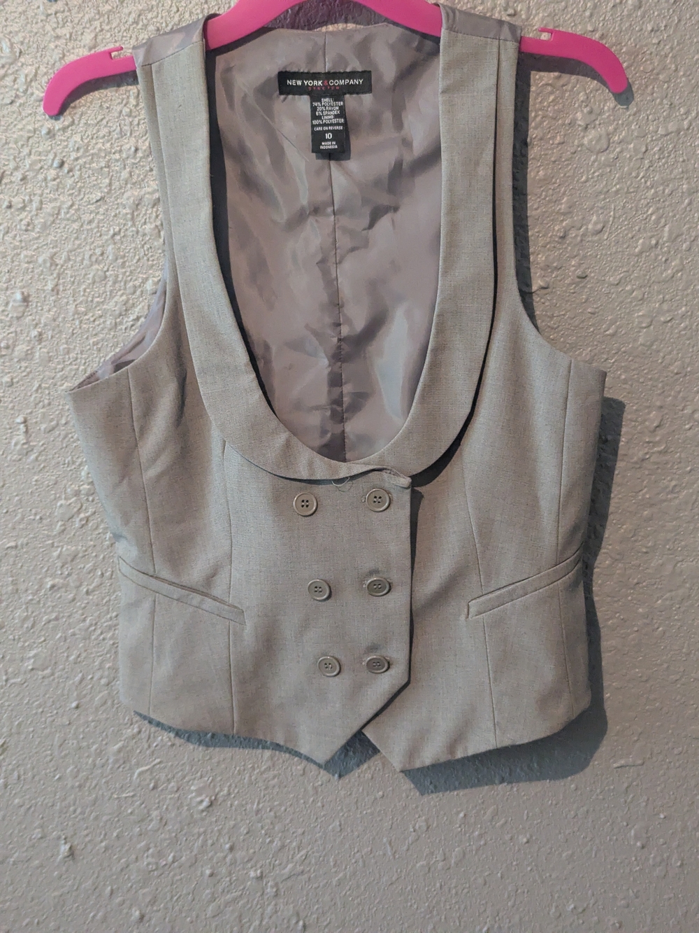 Sz 10 Gray/Taupe Women's Vest